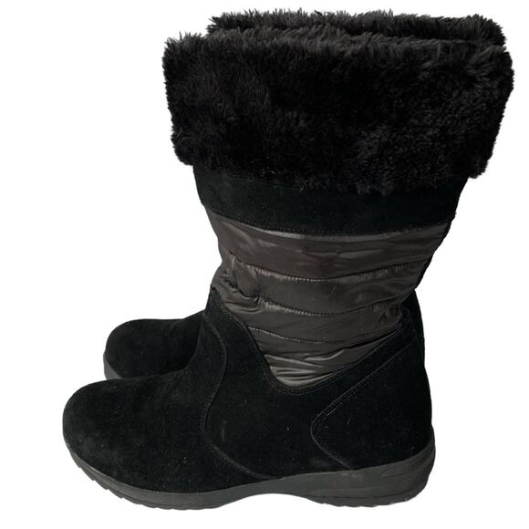 Lands’ End Women’s Drift Snow Boots Black Suede Size 9.5 - Picture 3 of 9